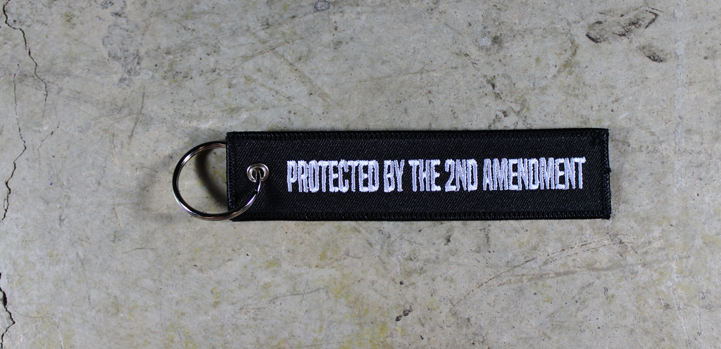 'WARNING: Protected by the 2nd Amendment' - MotoMinds™ Key Tag
