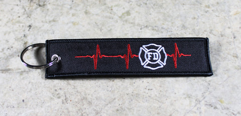 'Fire Fighter Heart Beat' - MotoMinds™ Key Tag